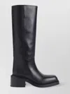 Prada Leather Boots In Black