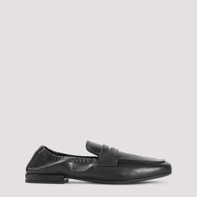 Prada Calf Leather Loafers In Black