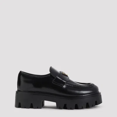 PRADA CALF LEATHER LOAFERS