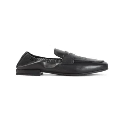 Prada Calf Leather Loafers Women In Black
