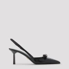 Prada 80 Patent Leather Slingback Pumps In Black