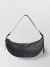 Prada Large Crescent Leather Crossbody Handbag In Black