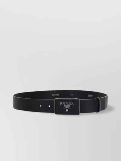 PRADA CALFSKIN BELT ADJUSTABLE METAL BUCKLE