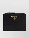 Prada Calfskin Textured Leather Gold-tone Hardware Purse