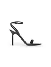 Prada Calzature Black Brushed Leather Sandals In Black