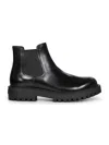 Prada Calzature Black Calfskin Chelsea Boots By Prada