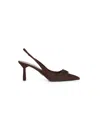 Prada Calzature Brown Suede Slingback Pumps