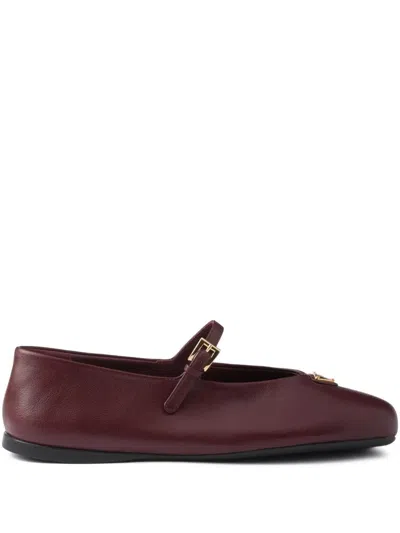 Prada Calzature Donna In Burgundy