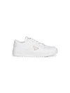 Prada Calzature White Leather Downtown Sneakers