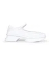 Prada Calzature White Mesh And Neoprene Sneakers-style Ballet Flats