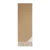 Prada Two-tone Fringed Edge Scarf Accessory In Brown