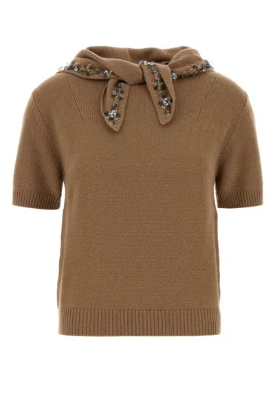 Prada Camel Cashmere Sweater