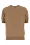 Prada Camel Cashmere Sweater In Brown