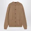 Prada Camel-coloured Cardigan In Cashmere Men In Brown