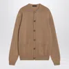 Prada Camel-coloured Cardigan In Cashmere Men In Brown