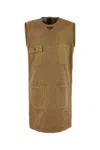 Prada Denim Mini Dress In Beige