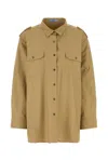 Prada Camicia Oversize In Cotone Cammello Donna