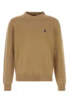 Prada Cotton Sweater Structured Cuffs Subtle Hem In Brown