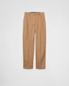 Prada Camel-hair Pants In Kamelbraun