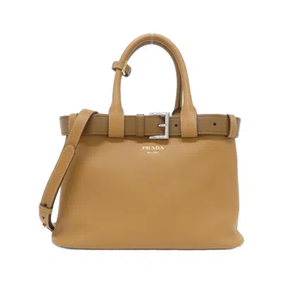 Pre-owned Prada Camel Handbag () In Multi