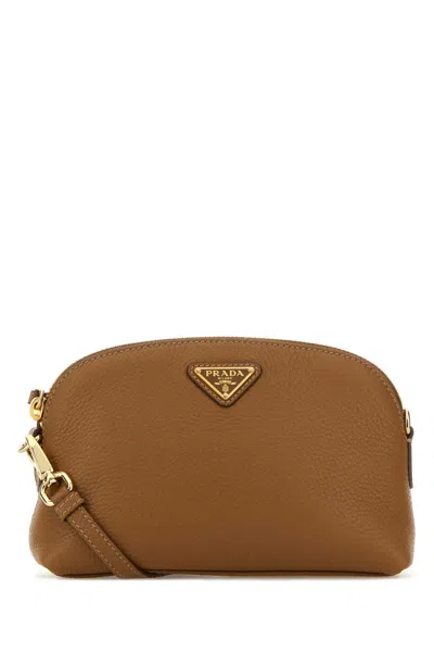 Prada Camel Leather Crossbody Bag