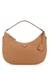 Prada Camel Leather Handbag In Neutral