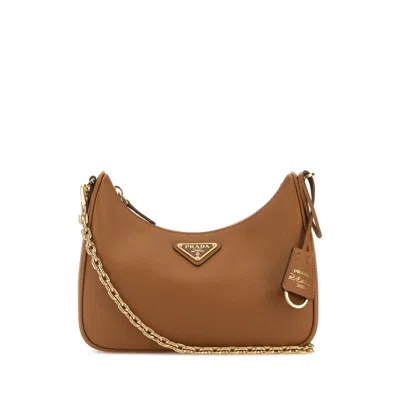 Prada Camel Leather Re-edition 2005 Shoulder Bag