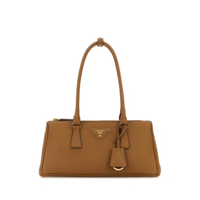Prada Camel Leather Shoulder Bag