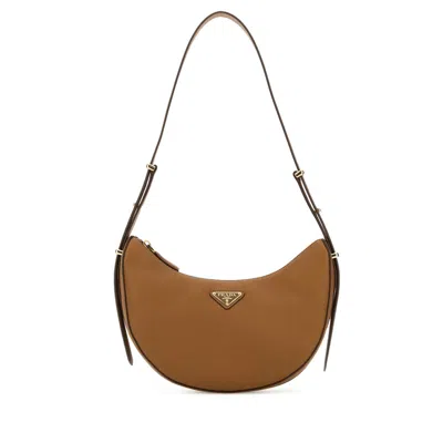 Prada Camel Leather Shoulder Bag