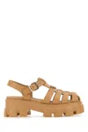 Prada Chunky Platform Sandals With Interwoven Straps