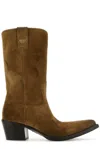 Prada Brown Suede Boots In Brown