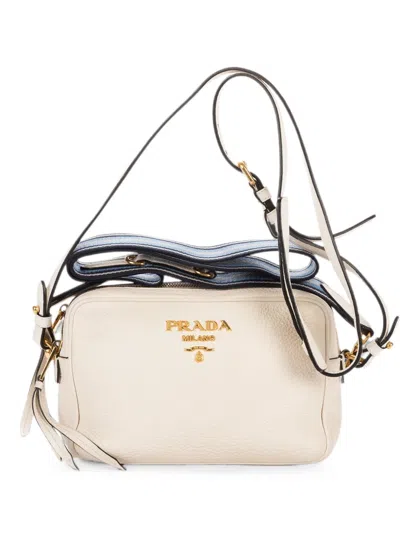 Pre-owned Prada Camera Cross Body Bag In White