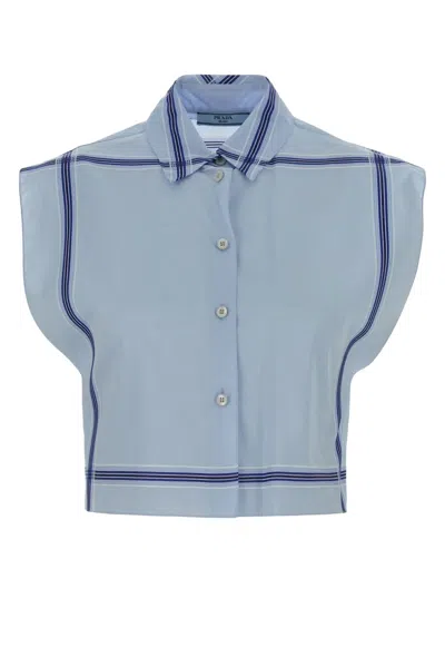 Prada Camicia In Cielo