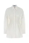 Prada Camicia In Popeline Bianco Donna In Multi