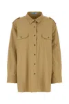 Prada Camicia Oversize In Cotone Cammello Donna