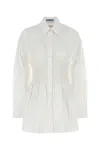 Prada Camicia In Popeline Bianco Donna In White