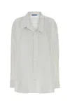 Prada White Loose Solid Shirt In White