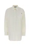 Prada White Relaxed Solid Shirt In White