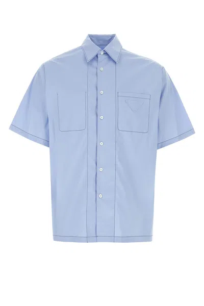 Prada Camicia-l Nd  Male In Blue