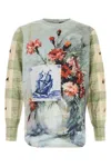 Prada Floral And Ship-print Shirt In Green