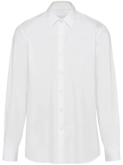 PRADA PRADA LONG-SLEEVE COTTON SHIRT