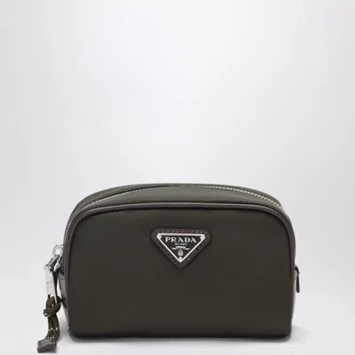 Prada Camouflage Mini Speedrock Pouch In Re-nylon And Leather In Green