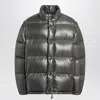 Prada Triangle Logo Oversized Down Jacket In Green