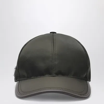 Prada Speedrock Camouflage Renylon Baseball Cap In Green