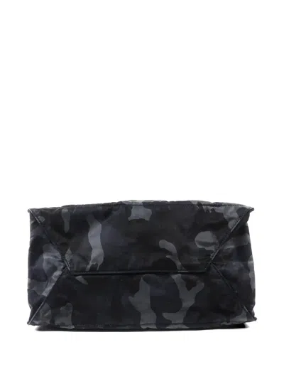 Pre-owned Prada Camouflage-print Tote Bag In Black