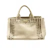 PRADA PRADA CANAPA BEIGE CANVAS TOTE BAG (PRE-OWNED)