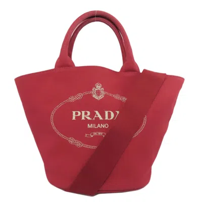 Pre-owned Prada Canapa Canvas Tote Bag () In Multi