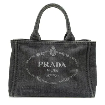 Pre-owned Prada Canapa Handbag () In Black