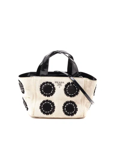 Prada Canapa Mistolino Tote Bag In Sand