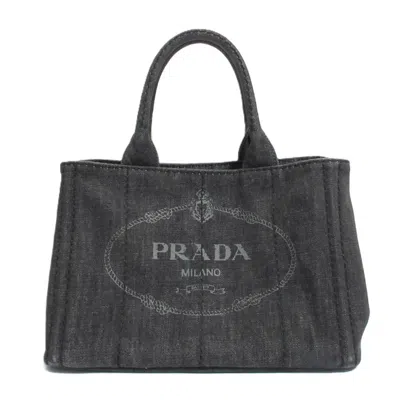 Pre-owned Prada Canapa Shoulder Bag Tote Bag () In Black